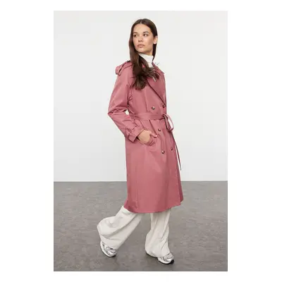 Trendyol Dusty Rose Regular Belted Trench Coat