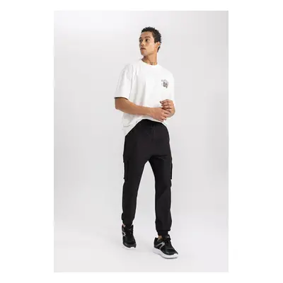 DEFACTO Fit Standard Fit Cargo Pocket Woven Sports Jogger Sweatpants