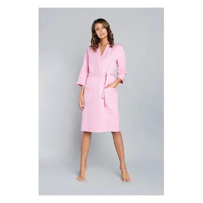 Kalia bathrobe with 3/4 sleeves - pink