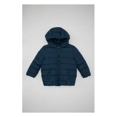 DEFACTO Baby Boy Water Repellent Hooded Zippered Puffer Jacket