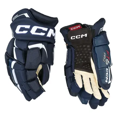 CCM JetSpeed FT6 Pro Navy/White Hockey Gloves inch