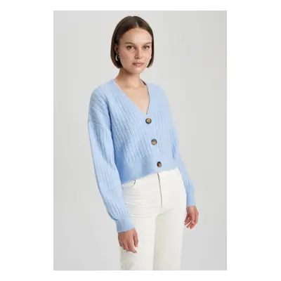 DEFACTO Regular Fit V-Neck Knitwear Cardigan