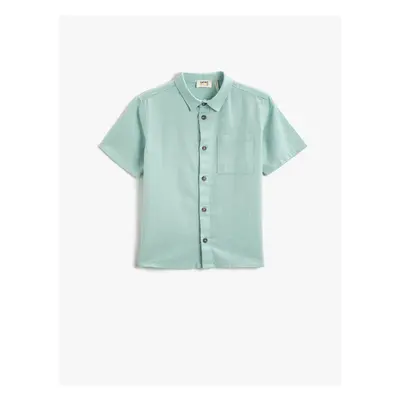 Koton Linen Blend Shirt Short Sleeve