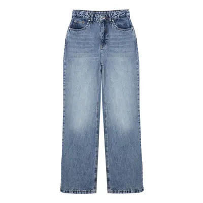 Trendyol Blue High Waist Wide Leg Jeans