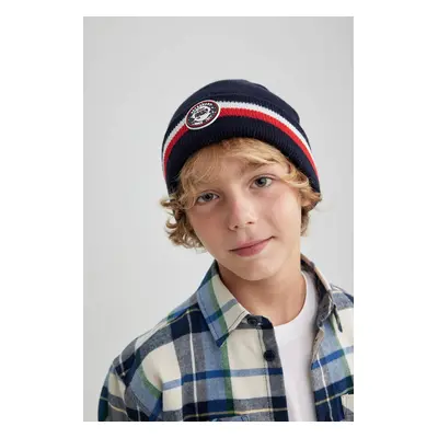 DEFACTO Boy's Woven Labeled Knitwear Beret