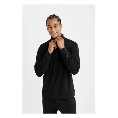 DeFactoFit Standard Fit Stand Collar Sports Sweatshirt