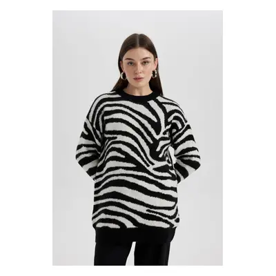 DEFACTO Regular Fit Patterned Sweater Tunic