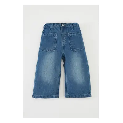 DEFACTO Baby Girl Elastic Band Wide Leg Jean Pants