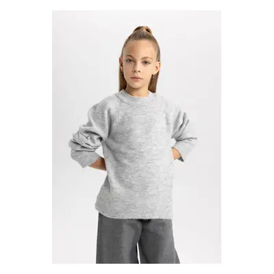 DEFACTO Girl's Crew Neck Sweater