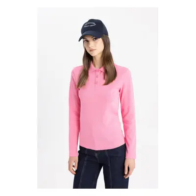 DEFACTO Polo Collar Long Sleeve T-Shirt Tunic