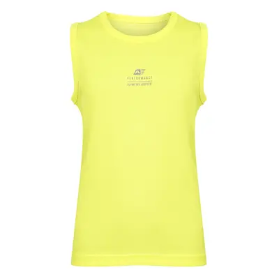 Kids quick-drying tank top ALPINE PRO NEQO neon safety yellow