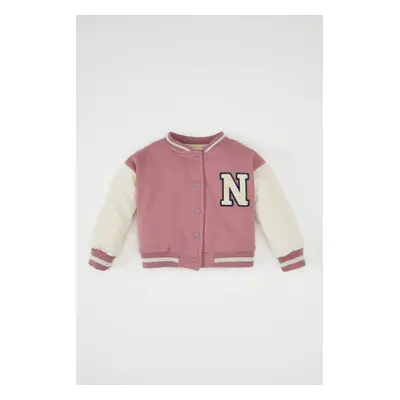 DEFACTO Baby Girl College Collar Bomber Cardigan