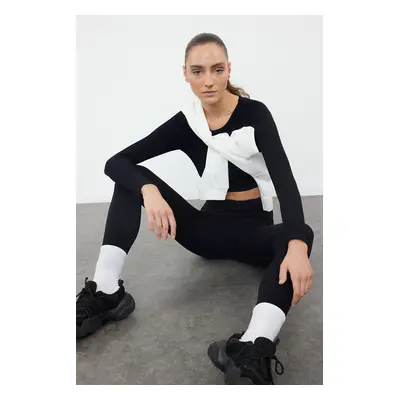 Trendyol Black Seamless Knitted Sports Top-Top Set