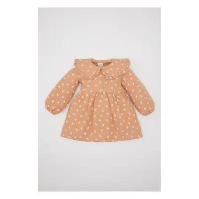 DEFACTO Baby Girl Floral Long Sleeve Muslin Dress