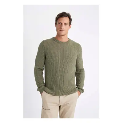 DEFACTO Standard Fit Crew Neck Thessaloniki Fabric Sweater