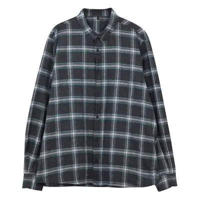 Trendyol Large Size Green Winter Plaid Lumberjack Shirt