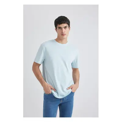 DEFACTO New Regular Fit Crew Neck Short Sleeve 100% Cotton Basic T-Shirt