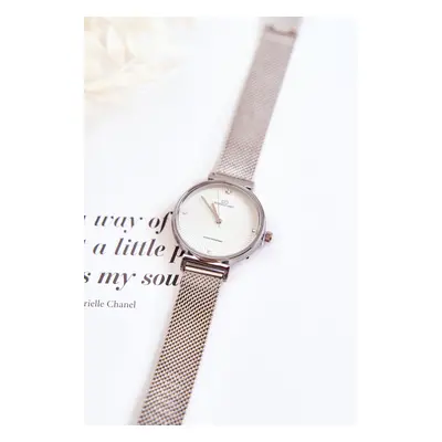 Women's waterproof watch Giorgio & Dario with bracelet silver