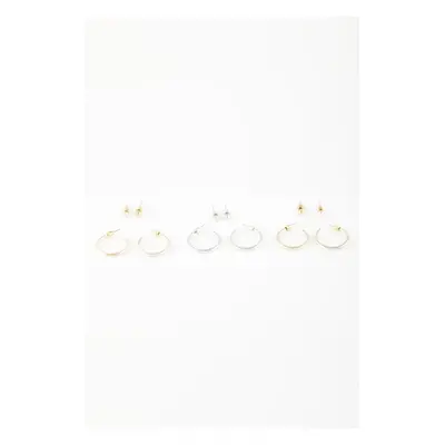 DEFACTO Women's 6-Piece Hoop Earrings