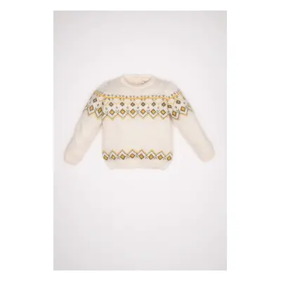 DEFACTO Baby Boy Ethnic Patterned Knitwear Sweater