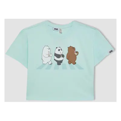 DEFACTO Girl's We Bare Bears Crew Neck Short Sleeve T-Shirt