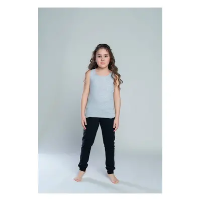 Girls' T-shirt Tola with wide straps - melange