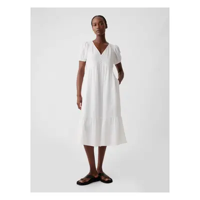 White muslin midi dress GAP