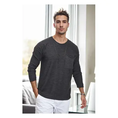 91626 Dewberry Knitwear Mens Sweater-ANTHRACITE