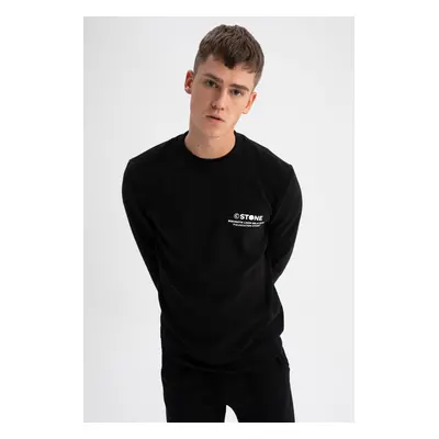 DEFACTO Slim Fit Crew Neck Printed Sweatshirt