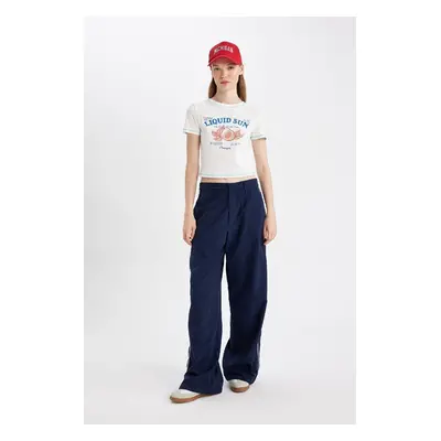 DEFACTO Cool Wide Leg Regular Waist Trousers