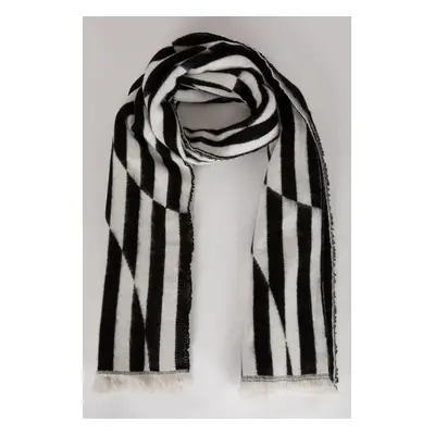 DEFACTO Women's Striped Tasseled Scarf