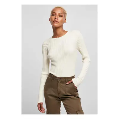 Women's ribbed knit with long sleeves whitesand