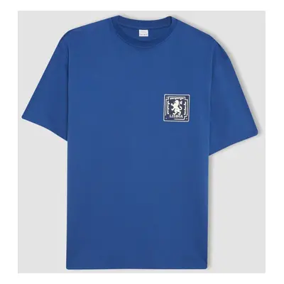 DEFACTO Oversize Fit Crew Neck Printed Short Sleeve T-Shirt