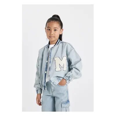 DEFACTO Girl's Bomber Jean Jacket