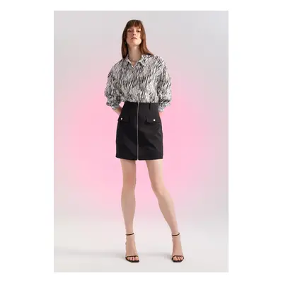 DEFACTO A-line Regular Waist Lined Mini Skirt