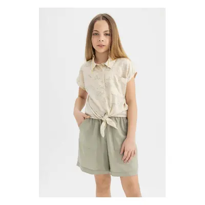 DEFACTO Girl's Viscose Shorts