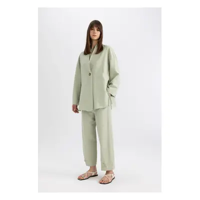 DEFACTO Harem Linen Blended Trousers