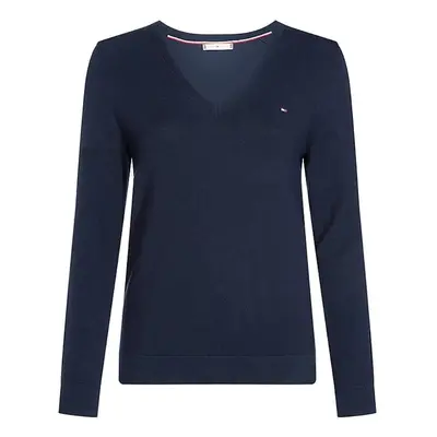 Tommy Hilfiger Sweater - HERITAGE V-NK SWEATER dark blue