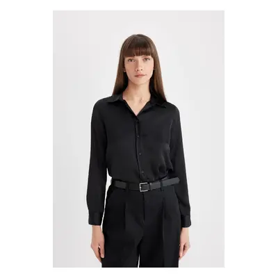 DEFACTO Regular Fit Poplin Long Sleeve Shirt