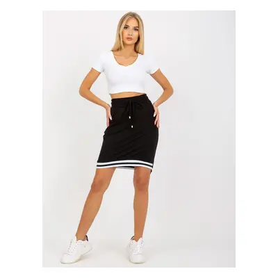 Black sweatshirt skirt OCH BELLA with a high waist