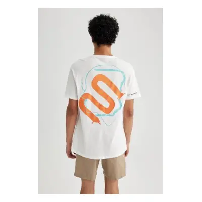 DEFACTO Regular Fit Crew Neck Back Printed Short Sleeve T-Shirt