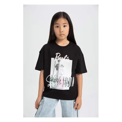 DEFACTO Girl Barbie Relax Fit Crew Neck Short Sleeve T-Shirt