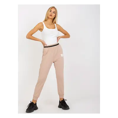 OCH BELLA beige sweatpants with high waist