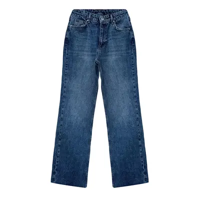 Trendyol Blue Normal Waist Wide Leg Jeans