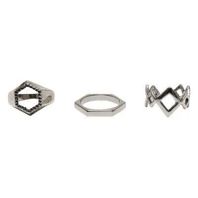 Graphic Ring 3-Pack - Silver Color