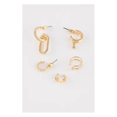 DEFACTO Woman's 5-piece Gold Earring