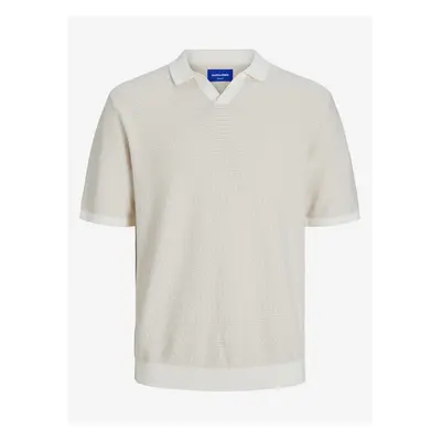 Beige Men's Polo Shirt Jack & Jones Mykonos