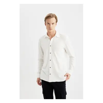 DEFACTO Regular Fit Combed Long Sleeve Shirt