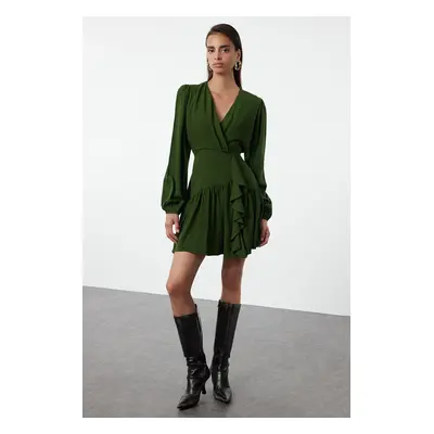 Trendyol Dark Green Plain Woven Dress