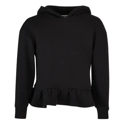 Girls' Organic Volants Hoody Black